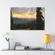 Sunset in the Mountains Canvas Print