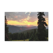 Sunset in the Mountains Canvas Print