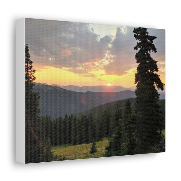 Sunset in the Mountains Canvas Print