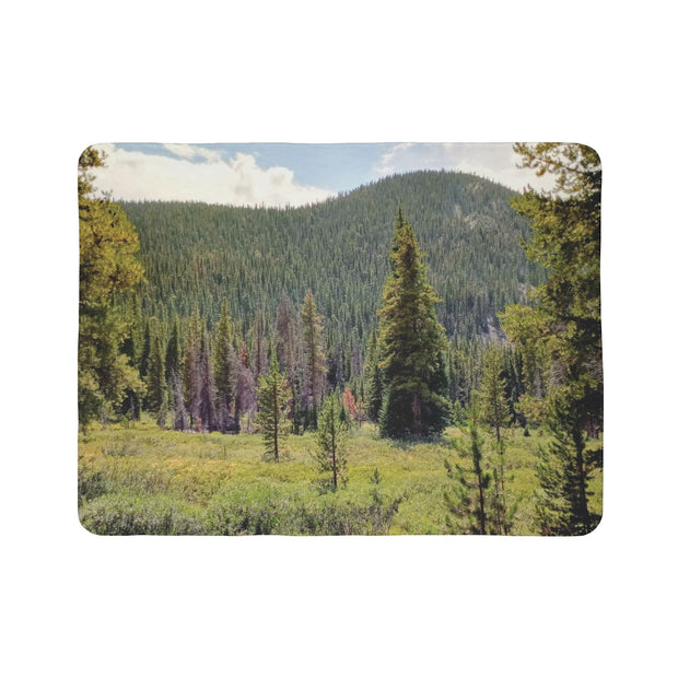 "Forest Meadow" Fleece Sherpa Blanket