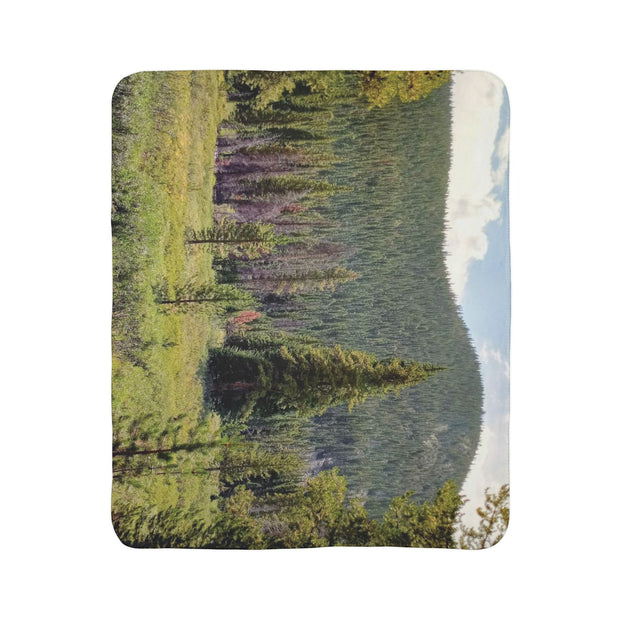 "Forest Meadow" Fleece Sherpa Blanket