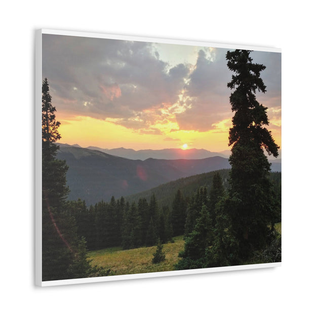 Sunset in the Mountains Canvas Print