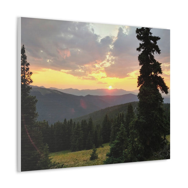 Sunset in the Mountains Canvas Print