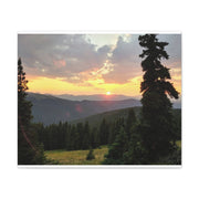 Sunset in the Mountains Canvas Print