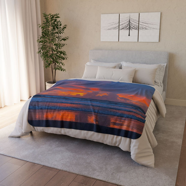 "Sunrise" Fleece Sherpa Blanket