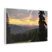 Sunset in the Mountains Canvas Print