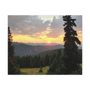 Sunset in the Mountains Canvas Print