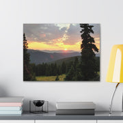 Sunset in the Mountains Canvas Print