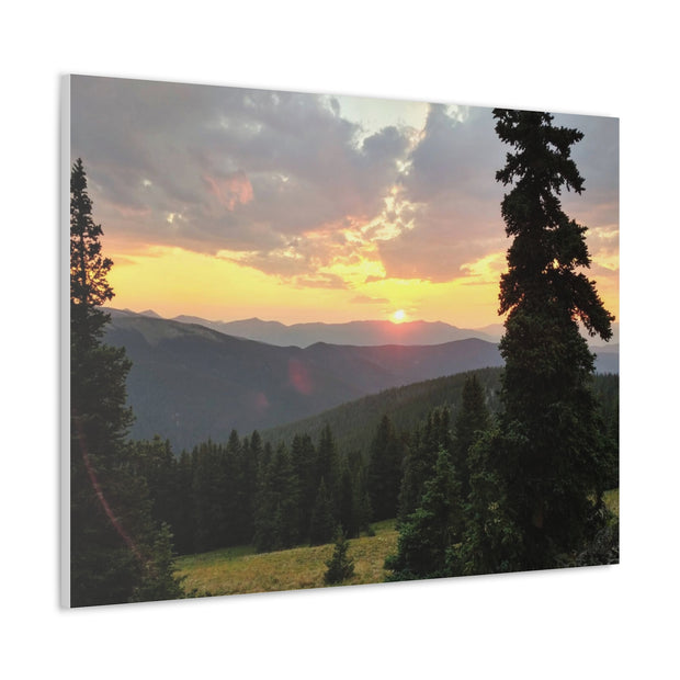 Sunset in the Mountains Canvas Print