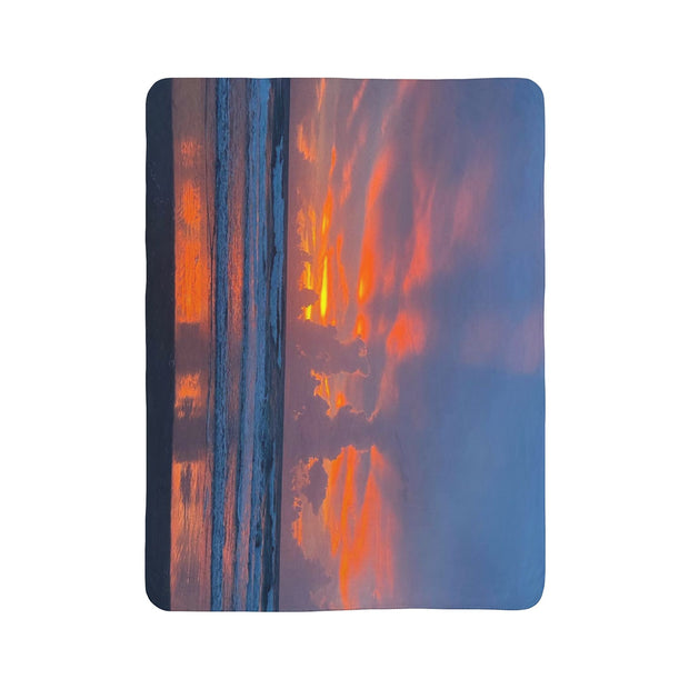 "Sunrise" Fleece Sherpa Blanket