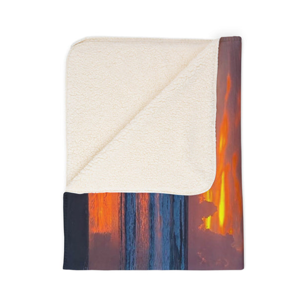 "Sunrise" Fleece Sherpa Blanket