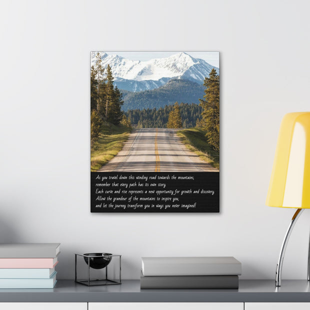 "Journey Through the Mountains" Canvas Print