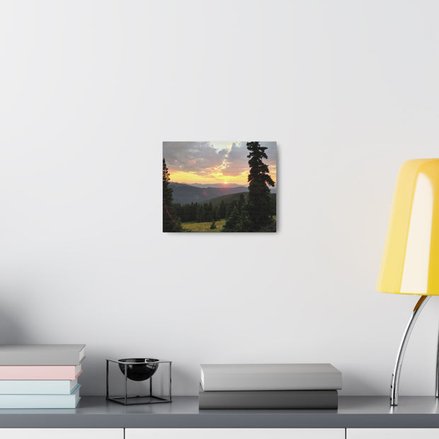 Sunset in the Mountains Canvas Print