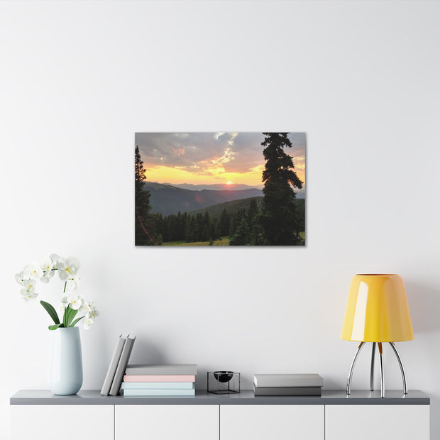 Sunset in the Mountains Canvas Print