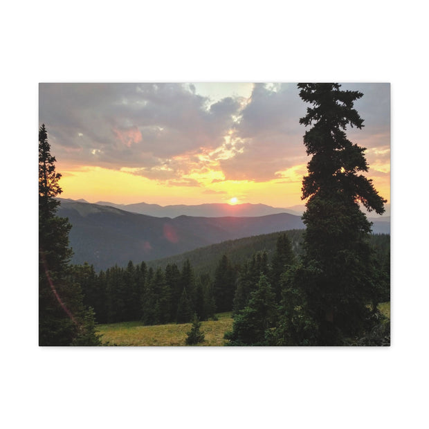 Sunset in the Mountains Canvas Print