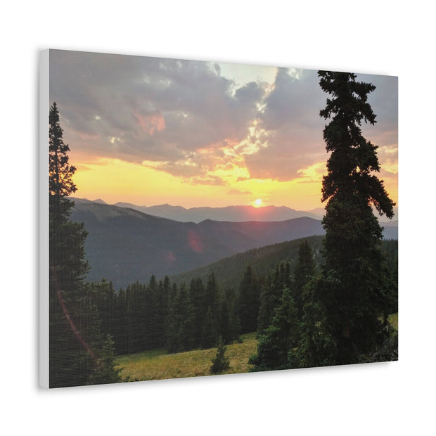 Sunset in the Mountains Canvas Print