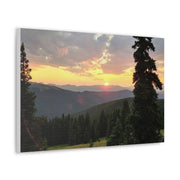 Sunset in the Mountains Canvas Print