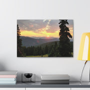 Sunset in the Mountains Canvas Print