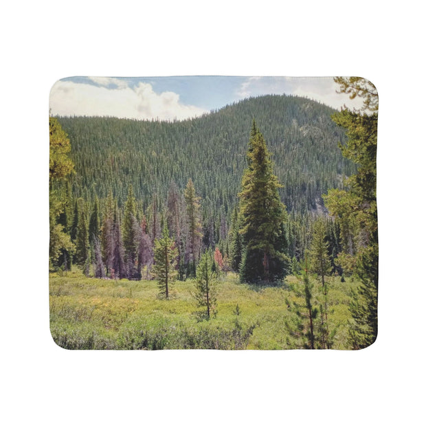 "Forest Meadow" Fleece Sherpa Blanket