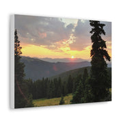 Sunset in the Mountains Canvas Print