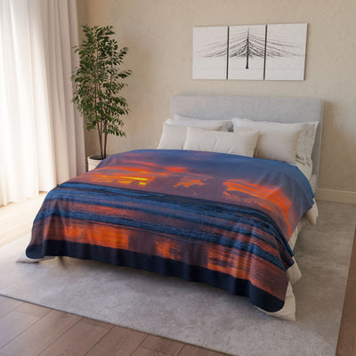 "Sunrise" Fleece Sherpa Blanket