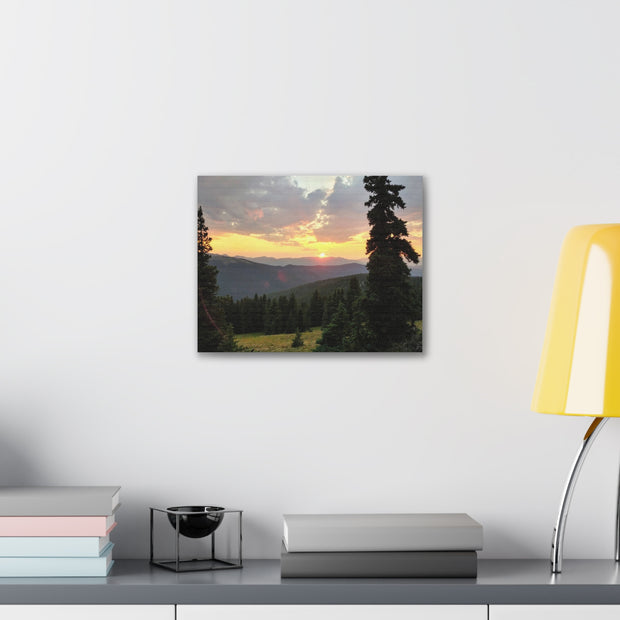 Sunset in the Mountains Canvas Print