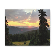 Sunset in the Mountains Canvas Print