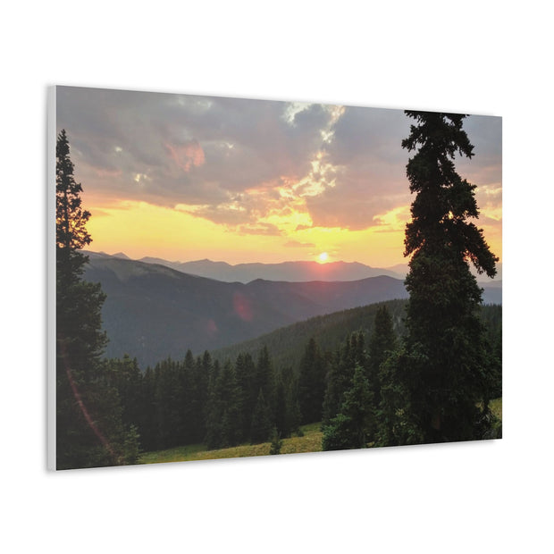 Sunset in the Mountains Canvas Print